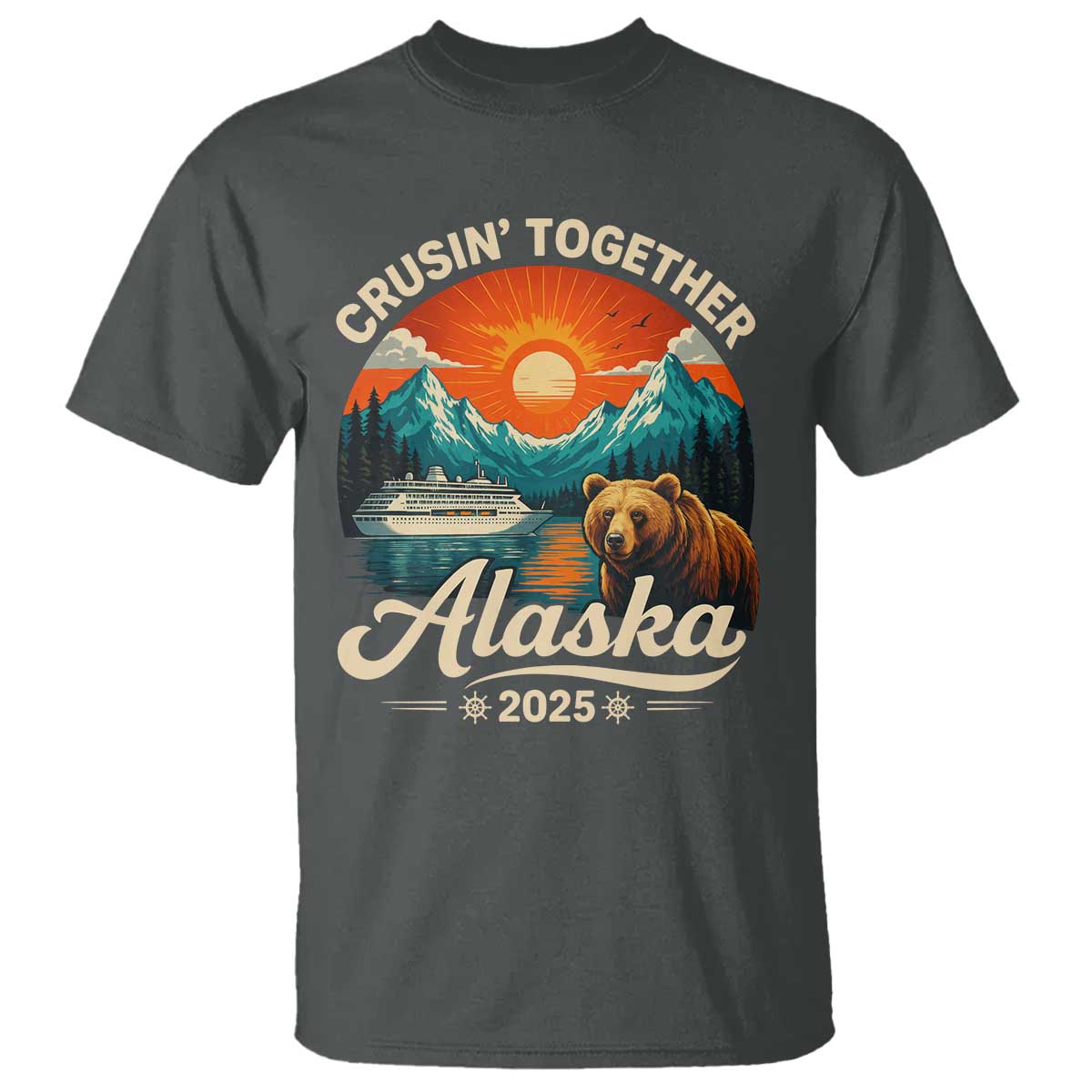 Alaska Cruise T Shirt Retro Alaskan Cruisin Together Matching Family Cruise - Wonder Print Shop
