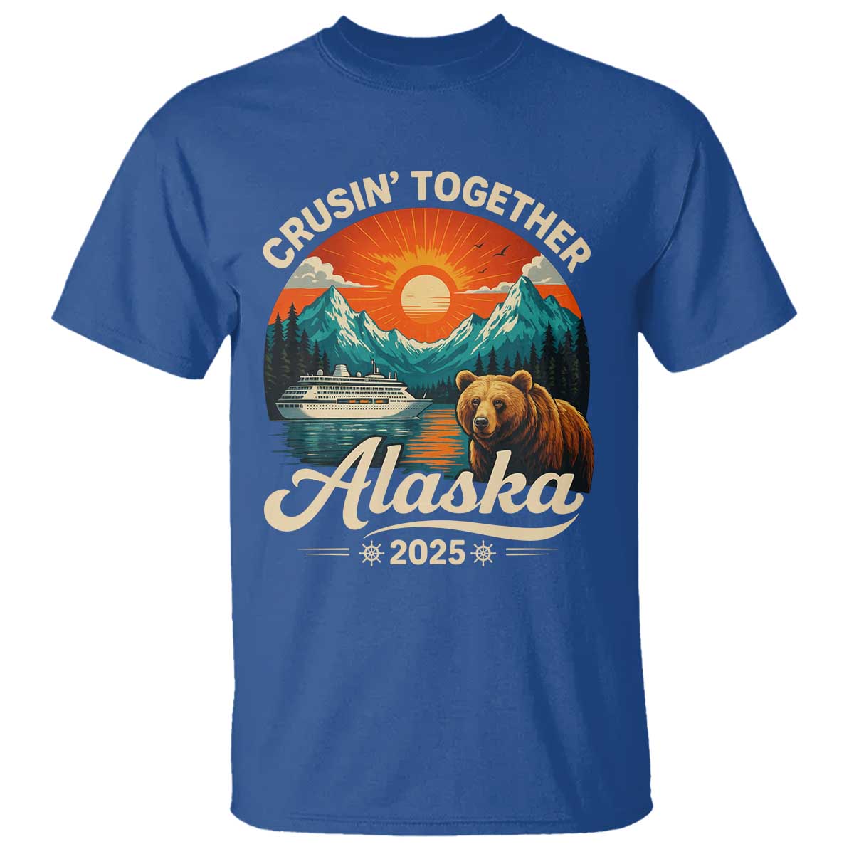 Alaska Cruise T Shirt Retro Alaskan Cruisin Together Matching Family Cruise - Wonder Print Shop