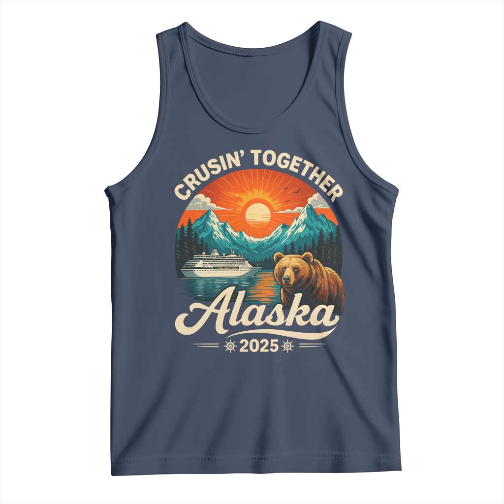 Alaska Cruise Tank Top Retro Alaskan Cruisin Together Matching Family Cruise - Wonder Print Shop