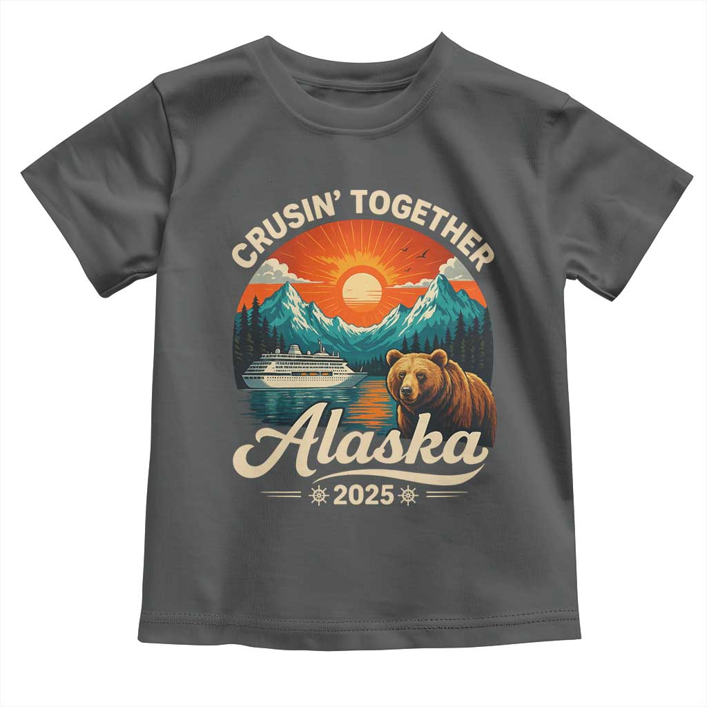 Alaska Cruise Toddler T Shirt Retro Alaskan Cruisin Together Matching Family Cruise - Wonder Print Shop