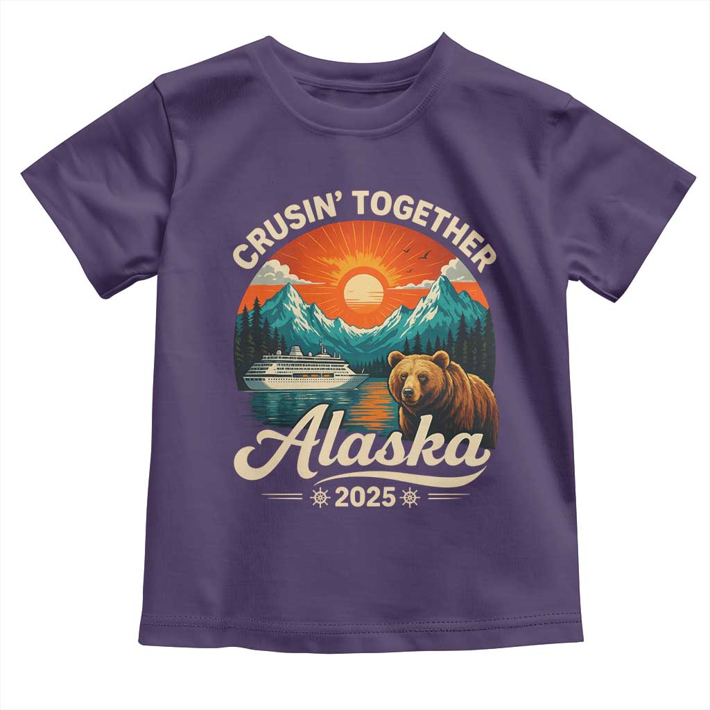 Alaska Cruise Toddler T Shirt Retro Alaskan Cruisin Together Matching Family Cruise - Wonder Print Shop