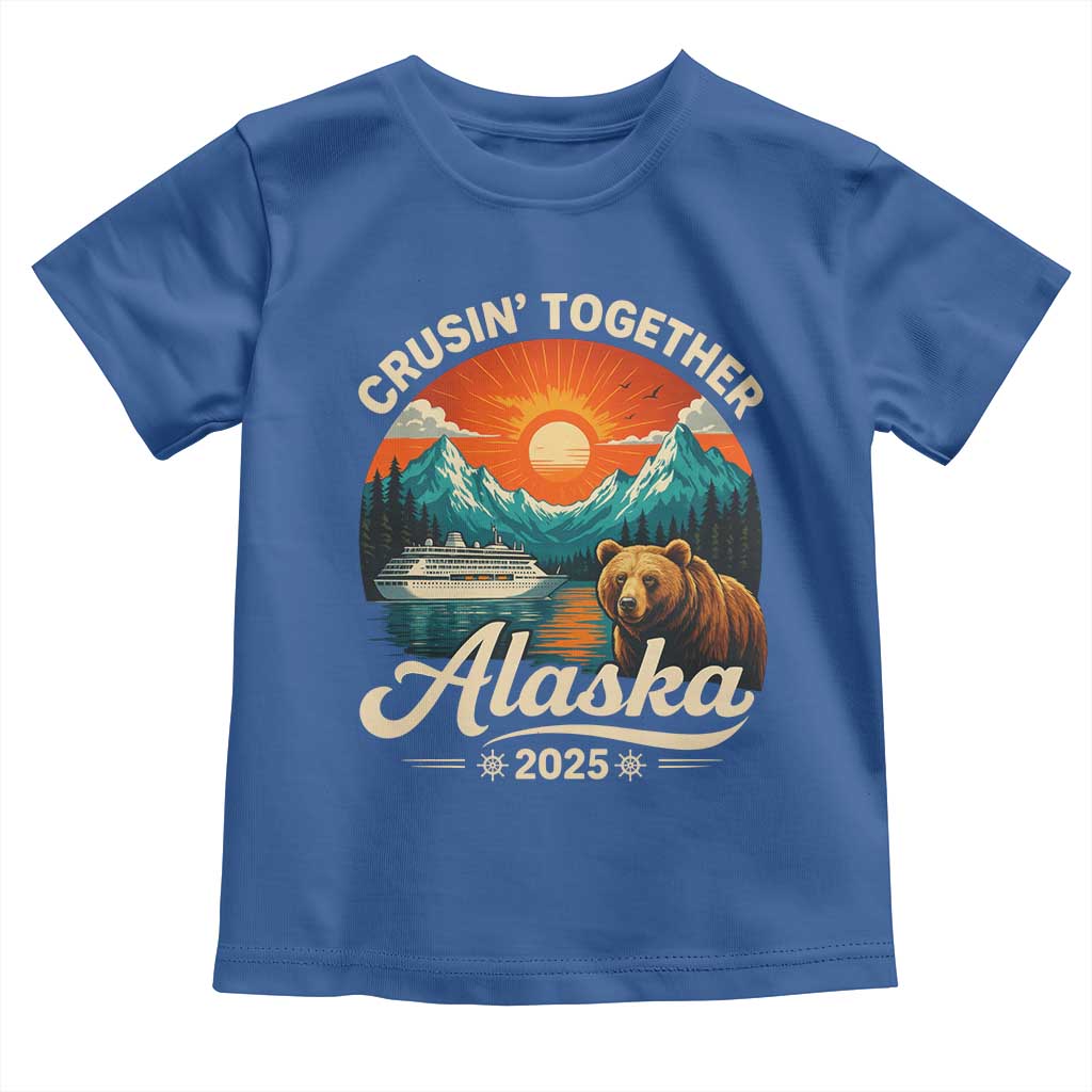 Alaska Cruise Toddler T Shirt Retro Alaskan Cruisin Together Matching Family Cruise - Wonder Print Shop
