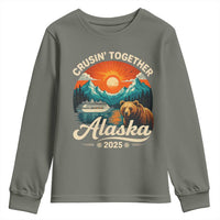 Alaska Cruise Youth Sweatshirt Retro Alaskan Cruisin Together Matching Family Cruise - Wonder Print Shop