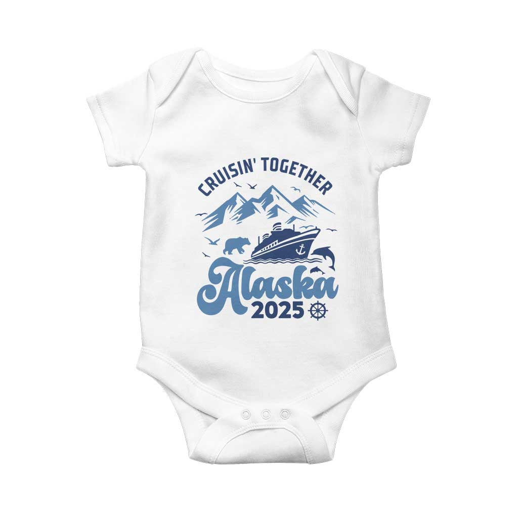 Alaska Cruise Baby Onesie Cruisin Together Matching Family Cruise 2025 - Wonder Print Shop