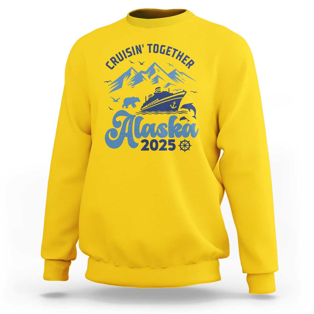 Alaska Cruise Sweatshirt Cruisin Together Matching Family Cruise 2025 - Wonder Print Shop