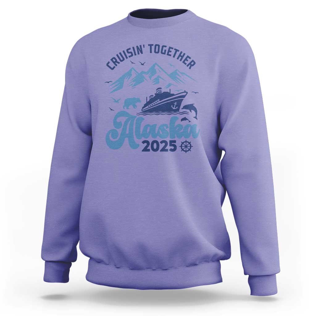 Alaska Cruise Sweatshirt Cruisin Together Matching Family Cruise 2025 - Wonder Print Shop