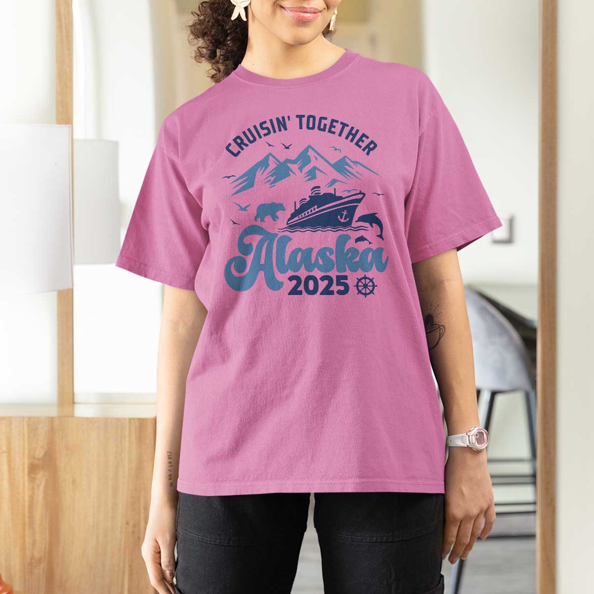 Alaska Cruise T Shirt For Women Cruisin Together Matching Family Cruise 2025 - Wonder Print Shop
