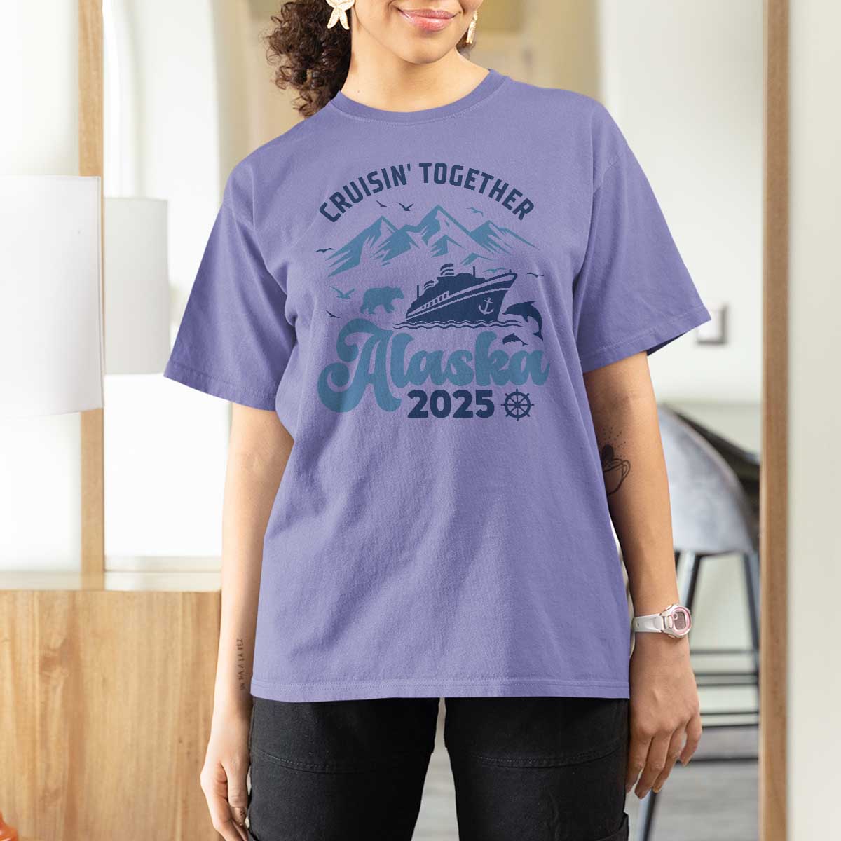 Alaska Cruise T Shirt For Women Cruisin Together Matching Family Cruise 2025 - Wonder Print Shop