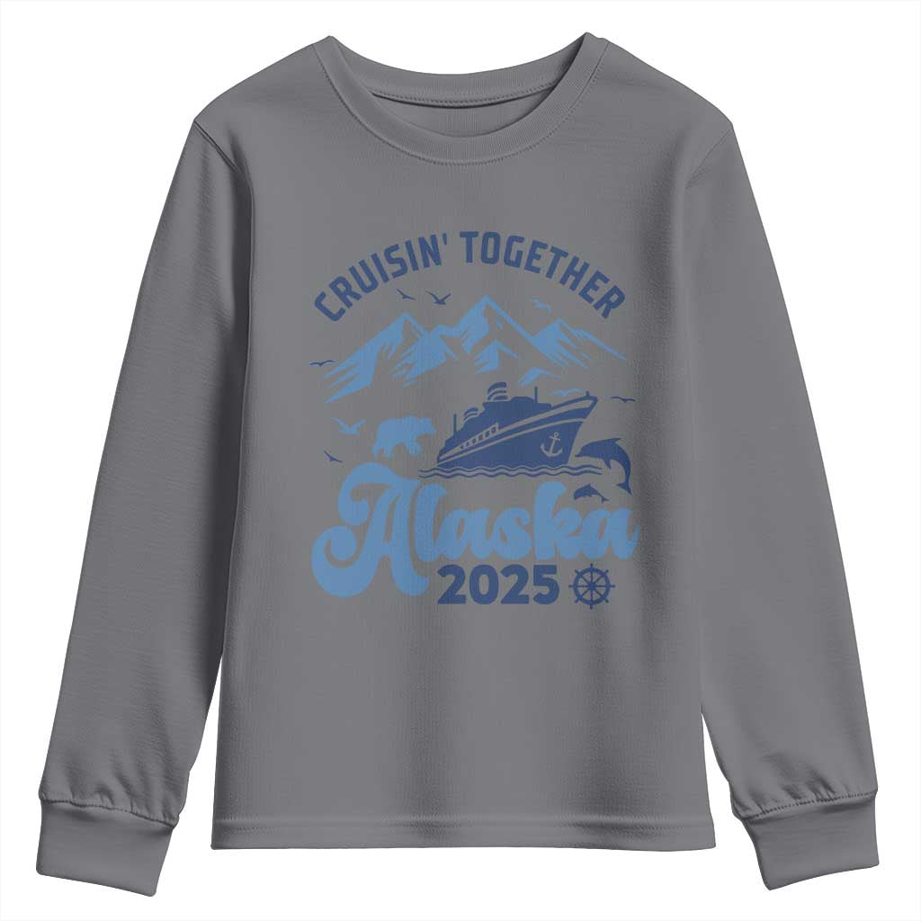 Alaska Cruise Youth Sweatshirt Cruisin Together Matching Family Cruise 2025 - Wonder Print Shop