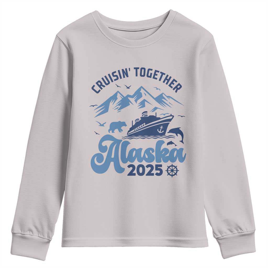 Alaska Cruise Youth Sweatshirt Cruisin Together Matching Family Cruise 2025 - Wonder Print Shop
