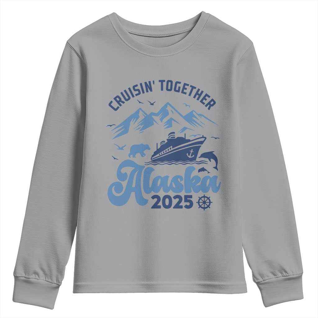 Alaska Cruise Youth Sweatshirt Cruisin Together Matching Family Cruise 2025 - Wonder Print Shop