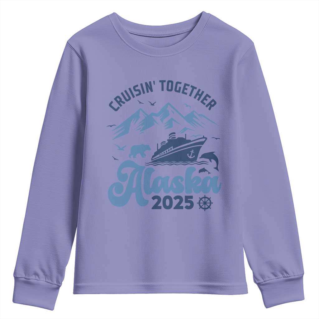 Alaska Cruise Youth Sweatshirt Cruisin Together Matching Family Cruise 2025 - Wonder Print Shop