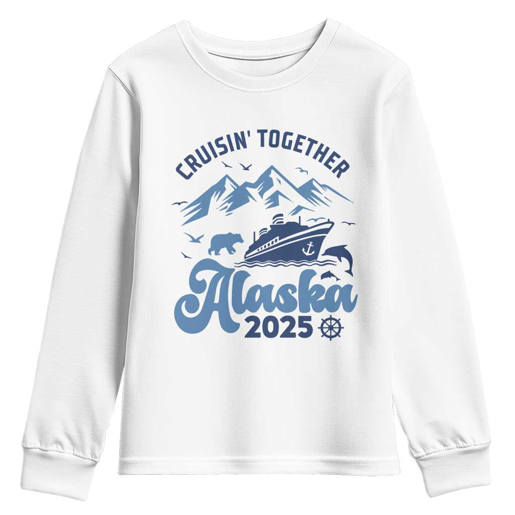 Alaska Cruise Youth Sweatshirt Cruisin Together Matching Family Cruise 2025 - Wonder Print Shop