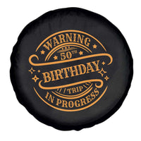 50th Birthday Trip Spare Tire Cover Retro Funny Milestone Vacation - Wonder Print Shop