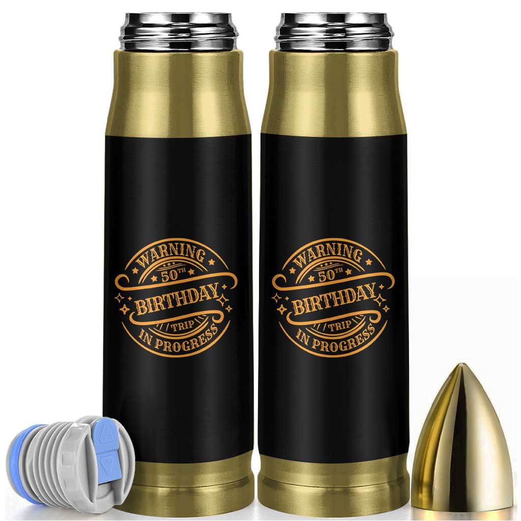 50th Birthday Trip Bullet Tumbler Retro Funny Milestone Vacation - Wonder Print Shop