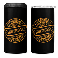 50th Birthday Trip 4 in 1 Can Cooler Tumbler Retro Funny Milestone Vacation - Wonder Print Shop