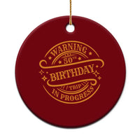 50th Birthday Trip Ceramic Ornament Retro Funny Milestone Vacation - Wonder Print Shop
