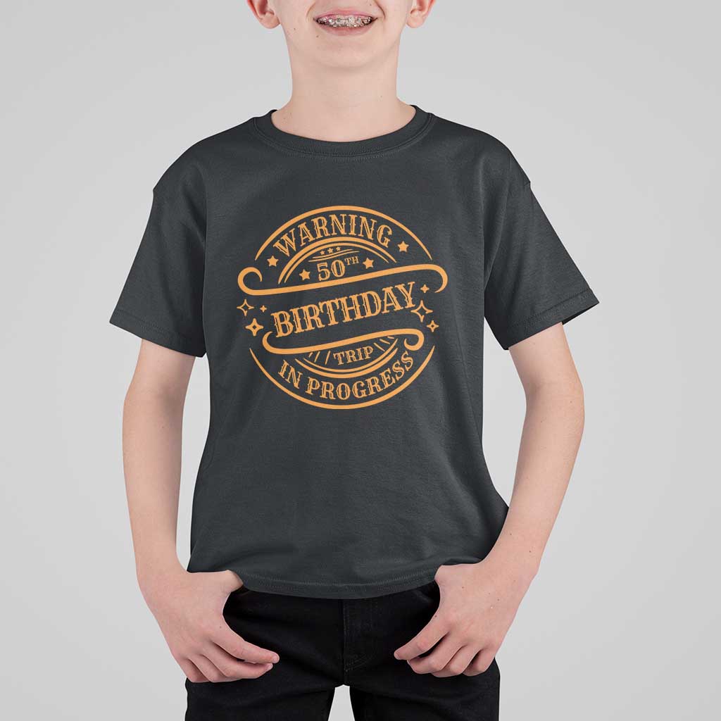 50th Birthday Trip T Shirt For Kid Retro Funny Milestone Vacation - Wonder Print Shop