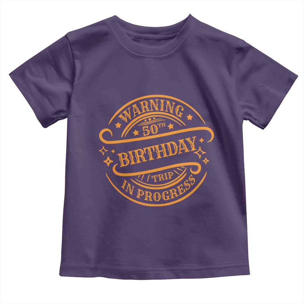50th Birthday Trip Toddler T Shirt Retro Funny Milestone Vacation - Wonder Print Shop