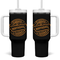 50th Birthday Trip Tumbler With Handle Retro Funny Milestone Vacation - Wonder Print Shop