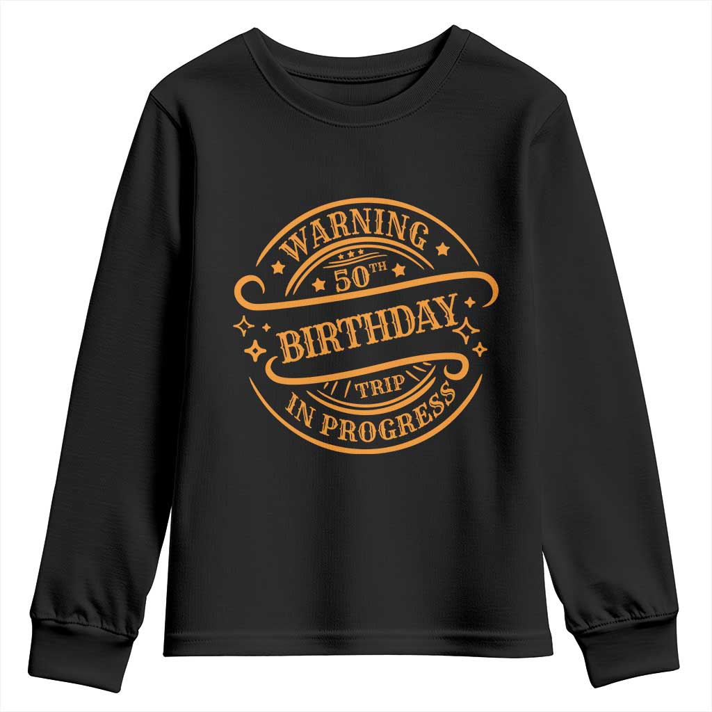 50th Birthday Trip Youth Sweatshirt Retro Funny Milestone Vacation - Wonder Print Shop