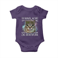 Tummy Ache Survivor Cat Meme Baby Onesie Vintage 90s Graphic Funny Stomach Issues Bootleg - Wonder Print Shop