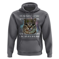 Tummy Ache Survivor Cat Meme Hoodie Vintage 90s Graphic Funny Stomach Issues Bootleg - Wonder Print Shop