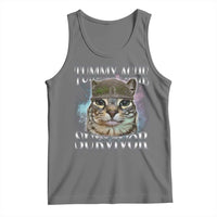 Tummy Ache Survivor Cat Meme Tank Top Vintage 90s Graphic Funny Stomach Issues Bootleg - Wonder Print Shop