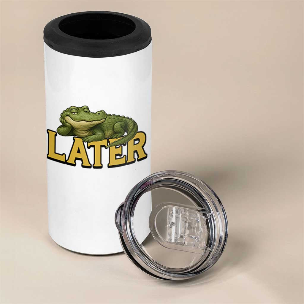 See You Later Alligator 4 in 1 Can Cooler Tumbler Funny Teacher Meme Viral Quote - Wonder Print Shop