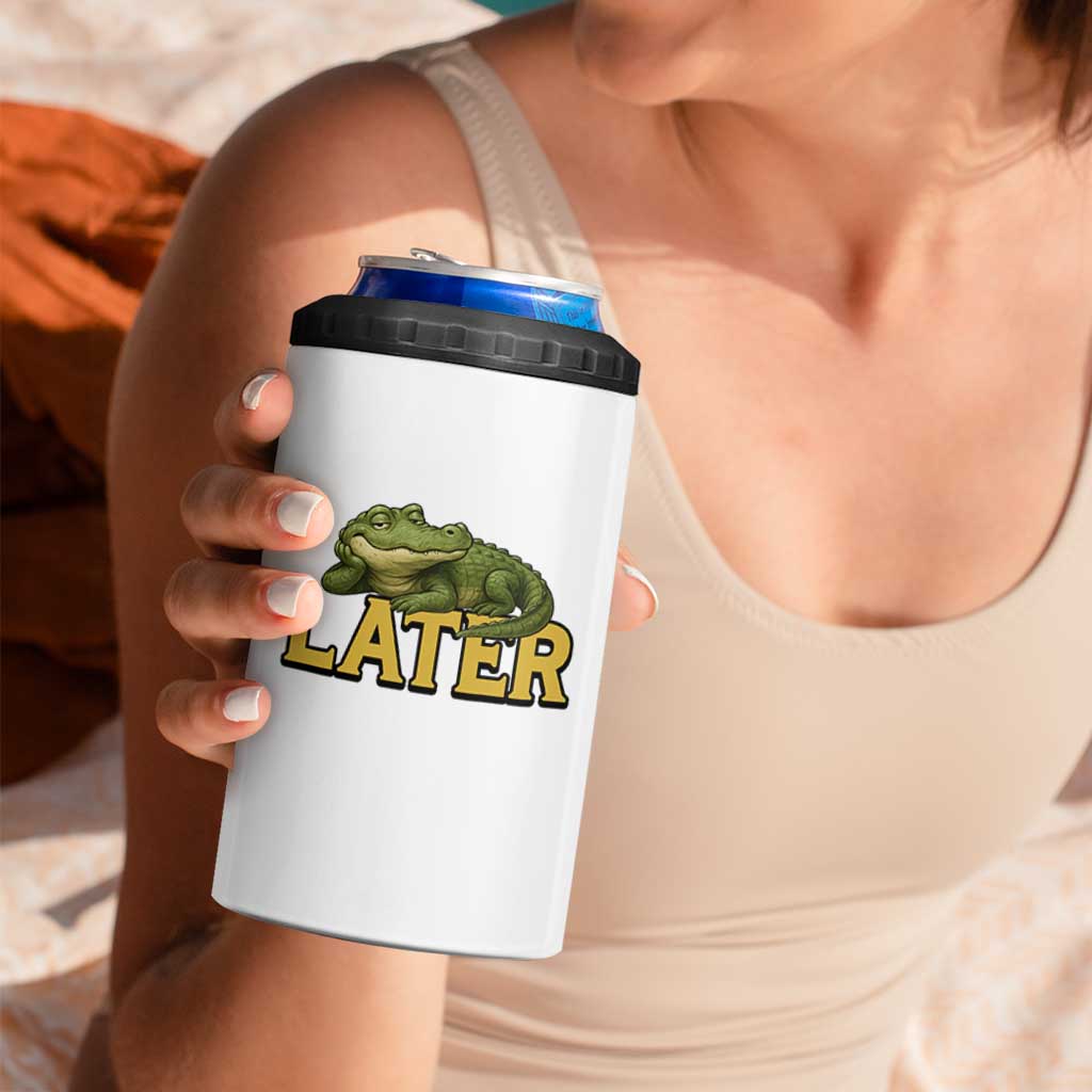 See You Later Alligator 4 in 1 Can Cooler Tumbler Funny Teacher Meme Viral Quote - Wonder Print Shop