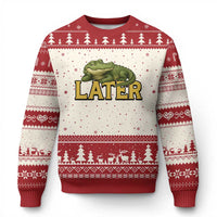 See You Later Alligator Ugly Christmas Sweater Funny Teacher Meme Viral Quote - Wonder Print Shop