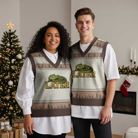 See You Later Alligator V-Neck Knit Sweater Vest Funny Teacher Meme Viral Quote - Wonder Print Shop
