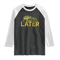 See You Later Alligator Raglan Shirt Funny Teacher Meme Viral Quote - Wonder Print Shop