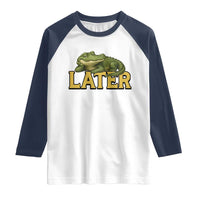See You Later Alligator Raglan Shirt Funny Teacher Meme Viral Quote - Wonder Print Shop
