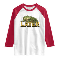 See You Later Alligator Raglan Shirt Funny Teacher Meme Viral Quote - Wonder Print Shop