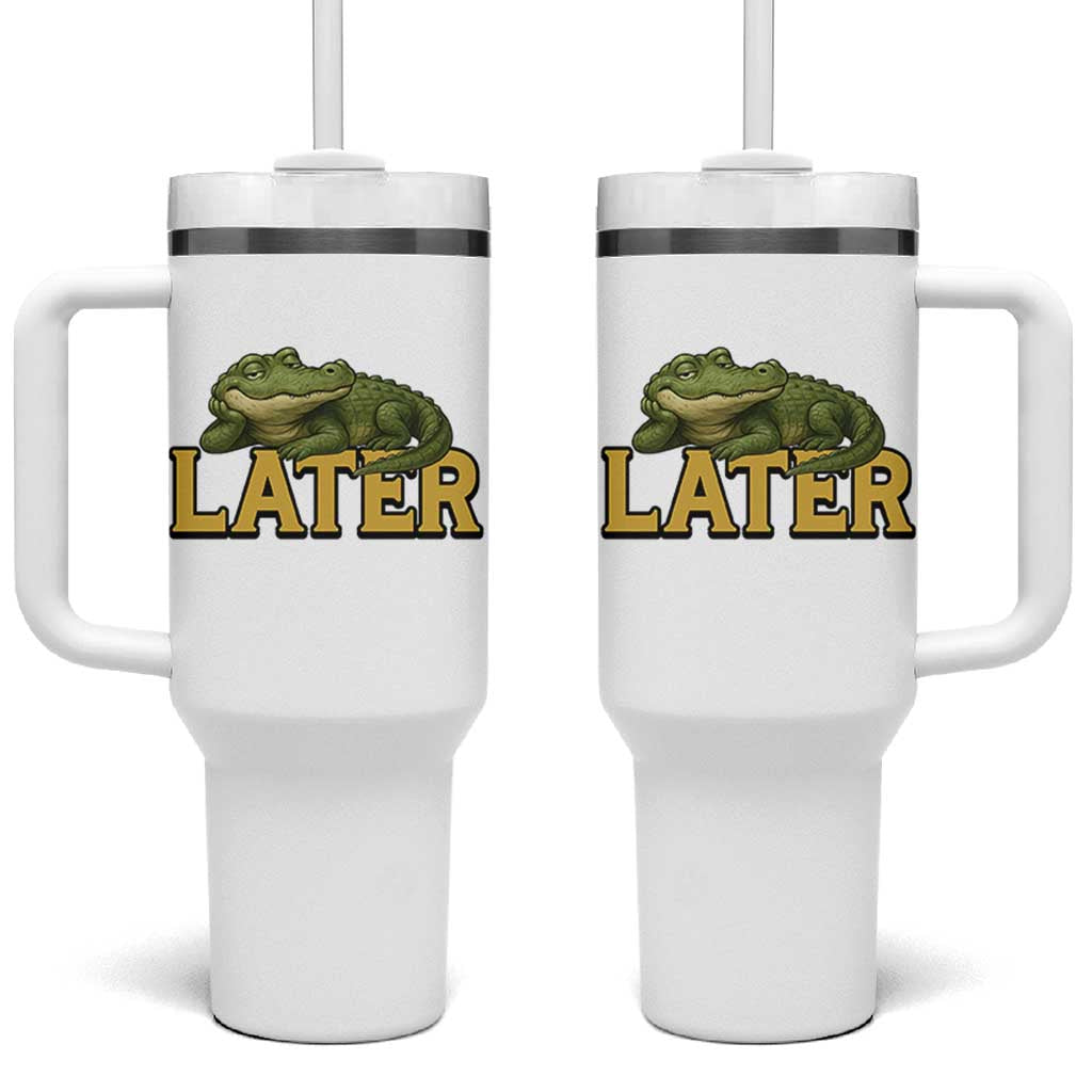See You Later Alligator Tumbler With Handle Funny Teacher Meme Viral Quote - Wonder Print Shop