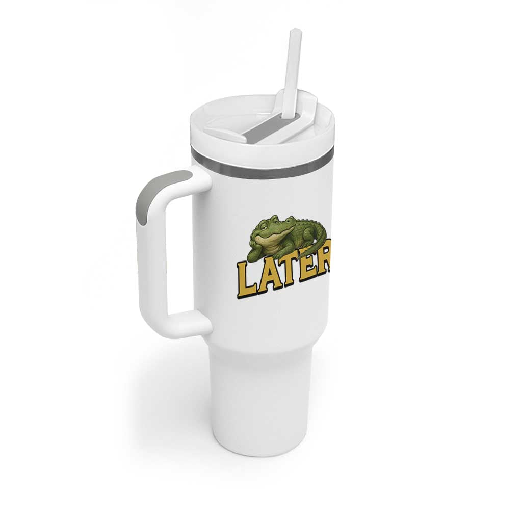 See You Later Alligator Tumbler With Handle Funny Teacher Meme Viral Quote - Wonder Print Shop