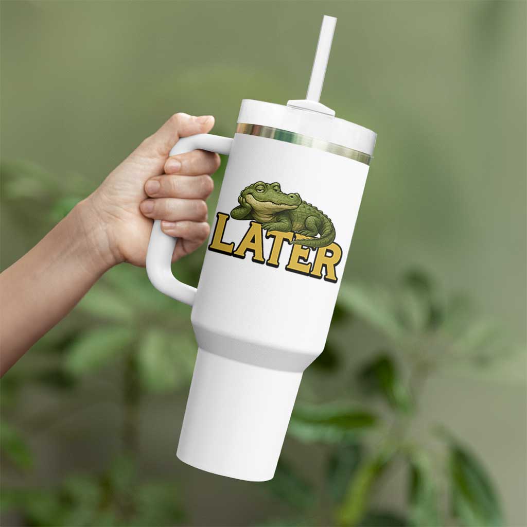 See You Later Alligator Tumbler With Handle Funny Teacher Meme Viral Quote - Wonder Print Shop