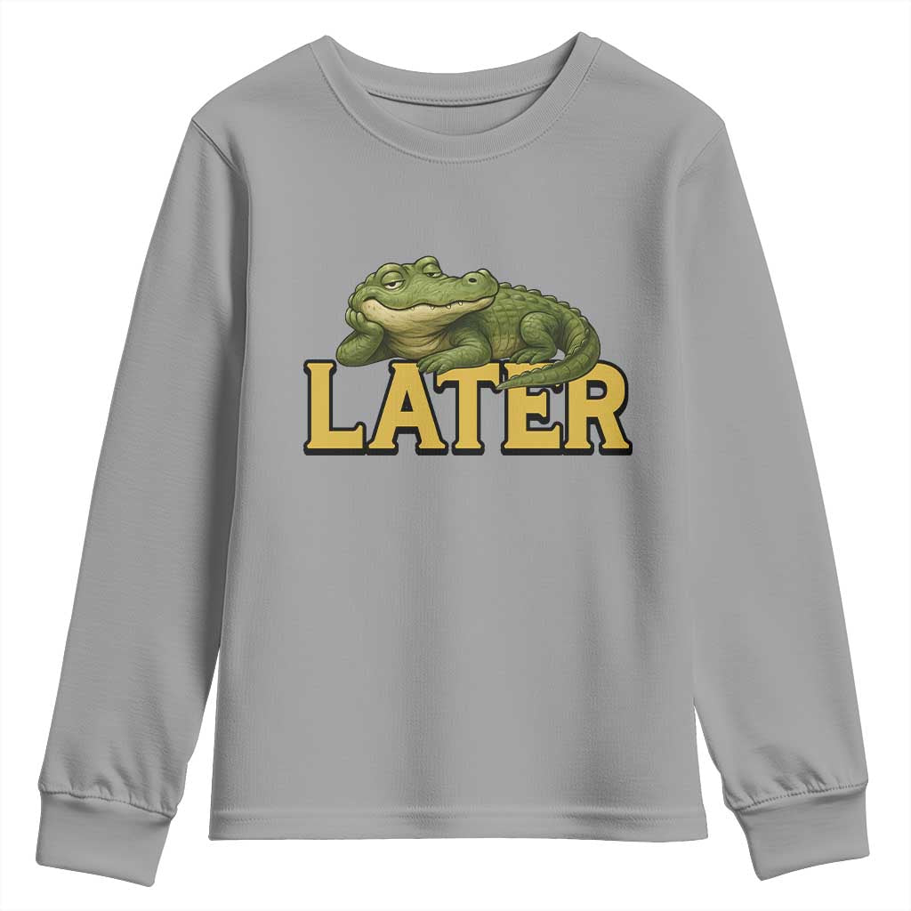 See You Later Alligator Youth Sweatshirt Funny Teacher Meme Viral Quote - Wonder Print Shop