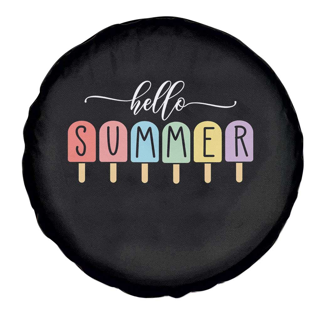 Hello Summer Vacation Ice Cream Popsicle Ice Lolly Spare Tire Cover - Wonder Print Shop