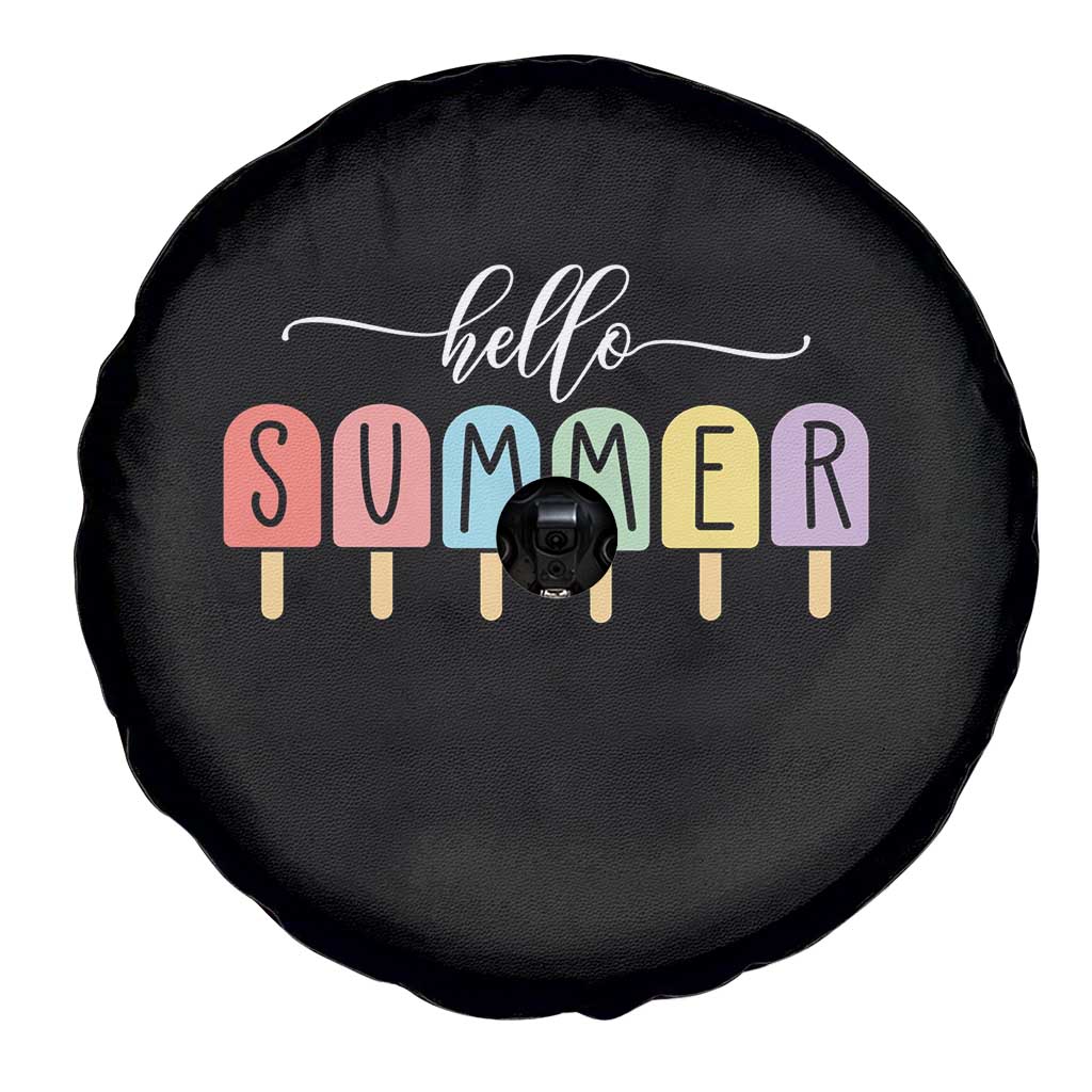 Hello Summer Vacation Ice Cream Popsicle Ice Lolly Spare Tire Cover - Wonder Print Shop