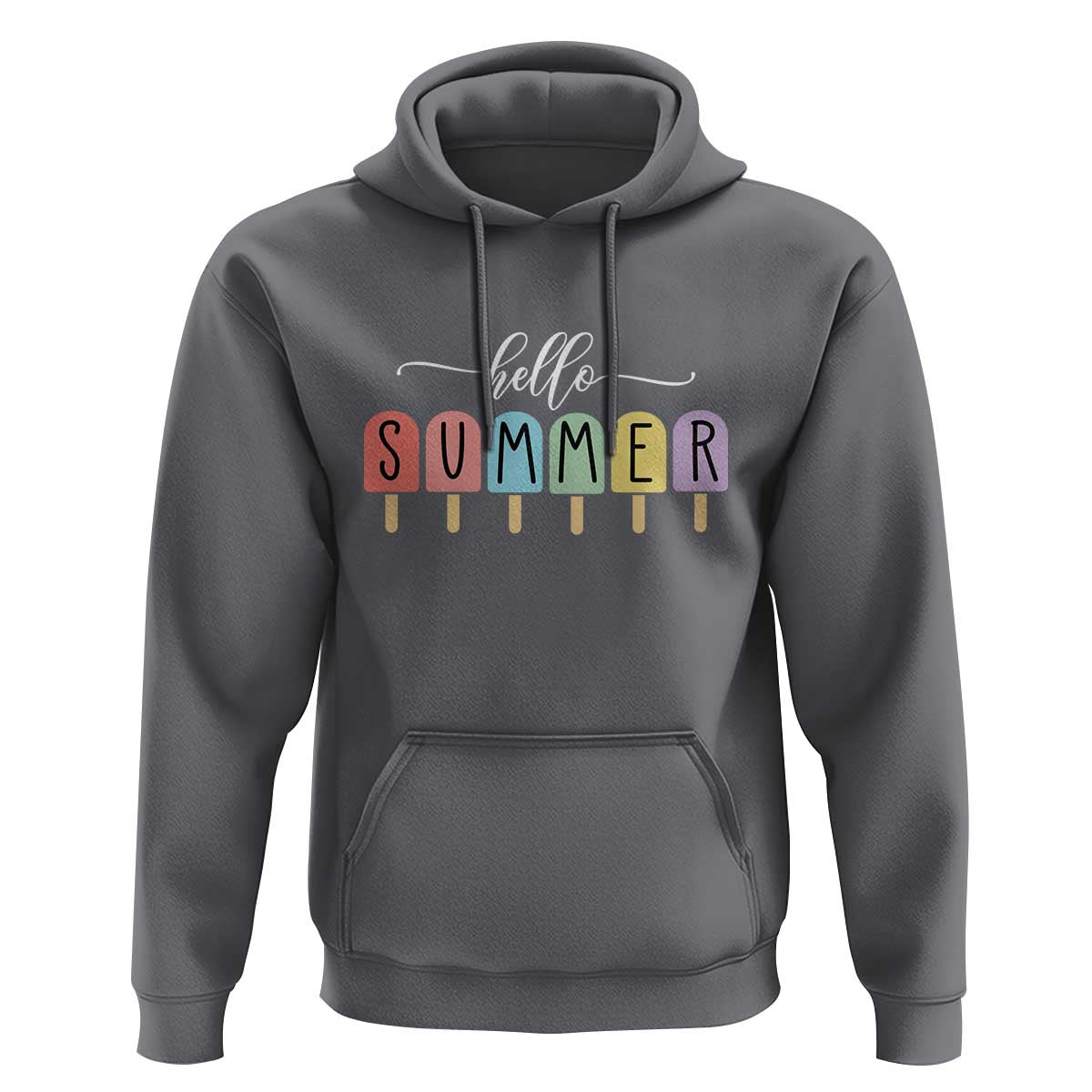 Hello Summer Vacation Ice Cream Popsicle Ice Lolly Hoodie - Wonder Print Shop