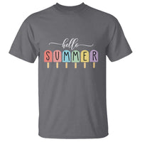 Hello Summer Vacation Ice Cream Popsicle Ice Lolly T Shirt - Wonder Print Shop