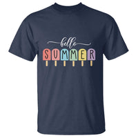 Hello Summer Vacation Ice Cream Popsicle Ice Lolly T Shirt - Wonder Print Shop