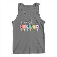 Hello Summer Vacation Ice Cream Popsicle Ice Lolly Tank Top - Wonder Print Shop