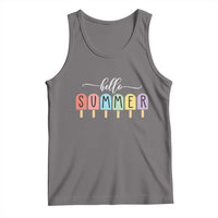 Hello Summer Vacation Ice Cream Popsicle Ice Lolly Tank Top - Wonder Print Shop