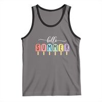 Hello Summer Vacation Ice Cream Popsicle Ice Lolly Tank Top - Wonder Print Shop