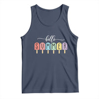 Hello Summer Vacation Ice Cream Popsicle Ice Lolly Tank Top - Wonder Print Shop