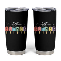 Hello Summer Vacation Ice Cream Popsicle Ice Lolly Tumbler Cup - Wonder Print Shop