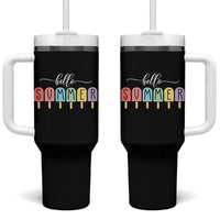 Hello Summer Vacation Ice Cream Popsicle Ice Lolly Tumbler With Handle - Wonder Print Shop